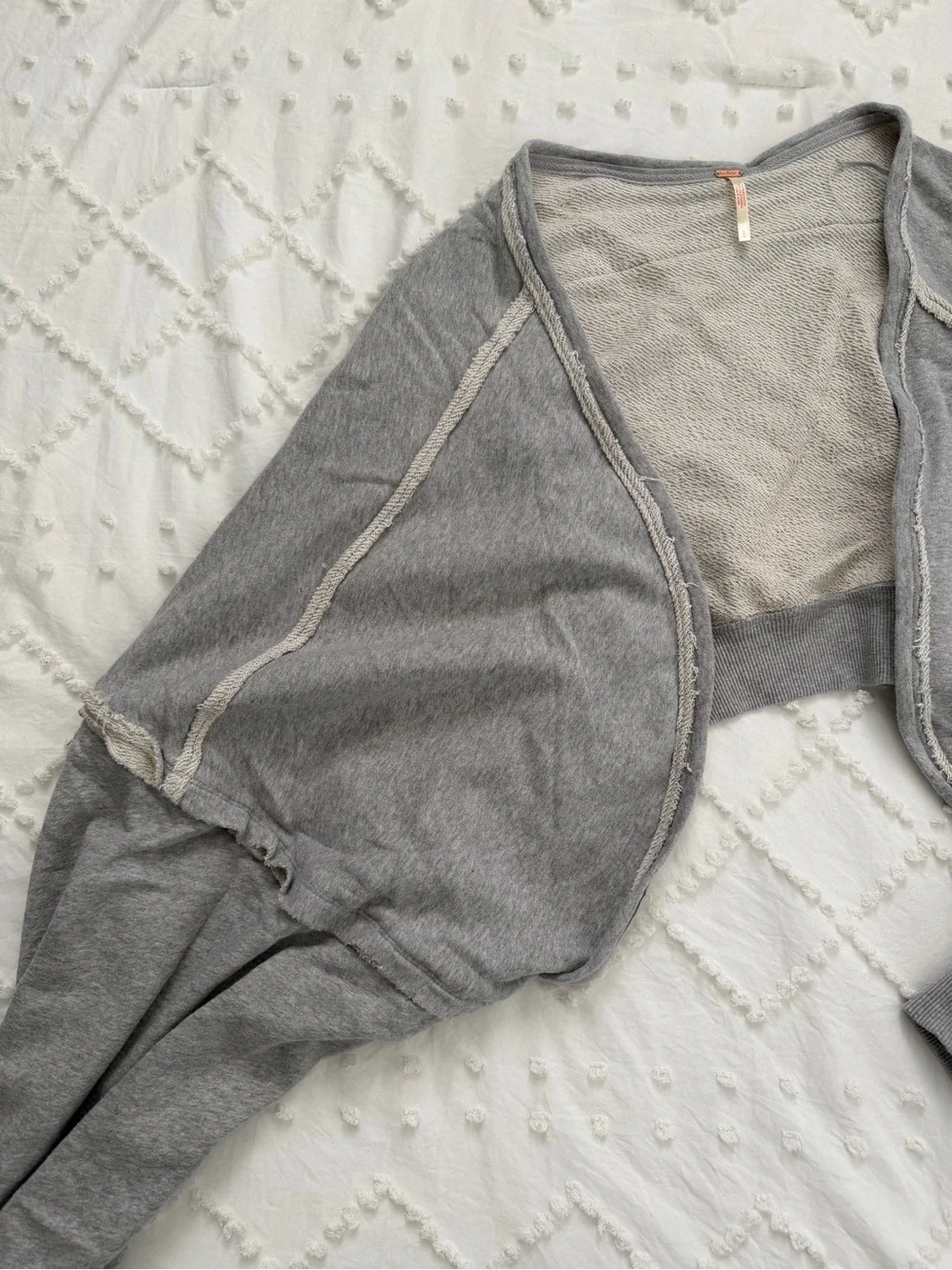 Free People Shrug It Off Sweatshirt Heather Grey Size L